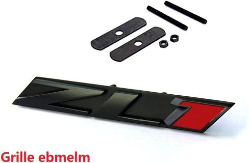 1x Grille Zl1 Emblem Badge Letter Zl1 Grill Compatible with Zl1 1LE Ss Rs Chrome Red in Saudi Arabia