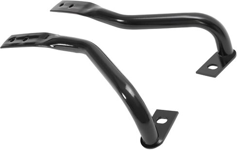 Hecasa Front Pumper Brackets متوافقة مع 2007-2013 GMC Sierra Chevrolet Silverado 1500 2500 3500 Powder مطلية بديلة أسود وليمين لليمين لـ GM1042107 GM1043107 22861859 22861858 in Saudi Arabia