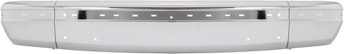 KUAFU Front Bumper Compatible with 1987-1991 Ford Bronco F150 F250 F350 Replacement for E7TZ17757B, FO1002210, W/Molding Holes, Steel Chrome Silvery in Saudi Arabia