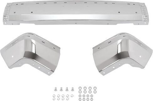KUAFU Front Bumper Compatible with 1987-1991 Ford Bronco F150 F250 F350 Replacement for E7TZ17757B, FO1002210, W/Molding Holes, Steel Chrome Silvery in Saudi Arabia