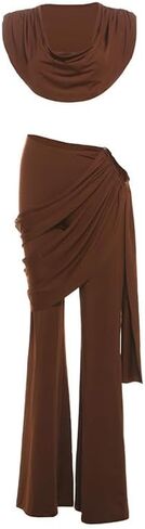 HENGEN 2025 Spring And Autumn New Women's Sexy Open Umbilical Top, Slim Fit, Hip Hugging Pants Set For Women in Saudi Arabia
