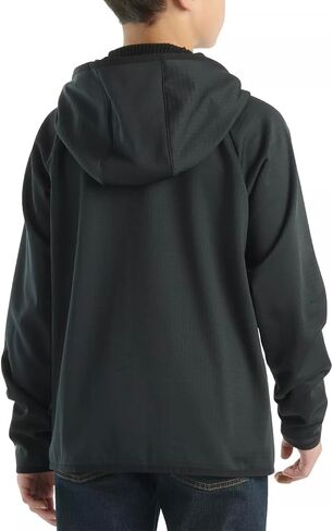 Carhartt Kid's CA8586 Force® Long-Sleeve Full Zip Sweatshirt Youth Boys Big Boys ، X-Large 18/20-Black in Saudi Arabia