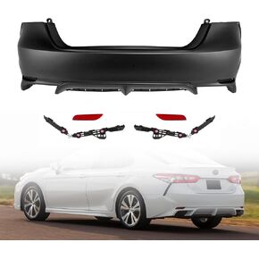 MGWILL Camry SE Rear Bumper Cover Fits 2018-2024 Toy-OTA Camry SE XSE 521590X915 TO1100335, W/O Sensor Holes, W/Bumper Brackets & Reflectors in Kuwait