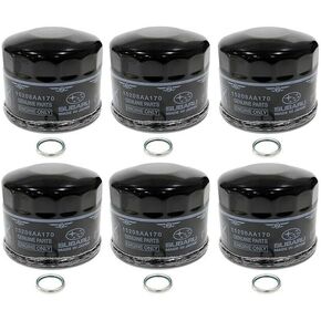 مجموعة Subaru من 6 مرشحات زيت مع حشوات سحق لعام 2015-2024 WRX BRZ - 15208AA170 و 803916010 - أصليين أصليين in Kuwait