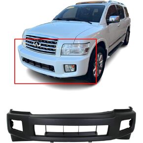 FitParts Compatible With Front Bumper Cover 2004 2005 2006 2007 2008 2009 2010 Infiniti QX56 04 05 06 07 08 09 10. New, Primed & Ready for Paint. IN1000130 620227S620 in Saudi Arabia