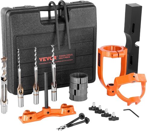 VEVOR Woodworking Mortise Machine, 1/2 HP 1700RPM Powermatic Mortiser, With Movable Work Bench Benchtop Mortising Machine, For Making Round Holes Square Holes Or Special Square Holes In Wood in Saudi Arabia