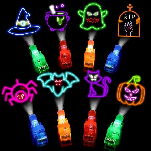 24 Pack Animal Light Up Finger Lights Party Favors for Kids, Treasure Box Goodie Bags Christmas Stocking Stuffers, Glow in The Dark Toys Bulk Classroom Prizes Party Supplies Birthday Gift in Kuwait