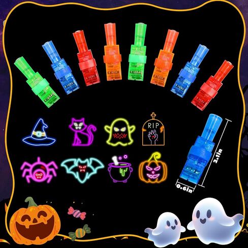 24 Pack Animal Light Up Finger Lights Party Favors for Kids, Treasure Box Goodie Bags Christmas Stocking Stuffers, Glow in The Dark Toys Bulk Classroom Prizes Party Supplies Birthday Gift in Kuwait