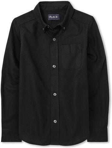 The Children's Place Baby Boys And Toddler Boys Long Sleeve Oxford Button Down Shirt,Lt Blue,6-9MONTHS in Saudi Arabia