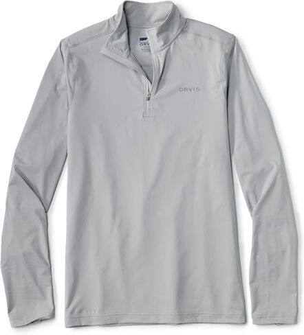 Orvis Sun Defense Quarter Zip lem for Men ، Fit Athletic ، حماية الأشعة فوق البنفسجية ، ملابس خفيفة في الهواء الطلق للدفاع عن الشمس in Saudi Arabia