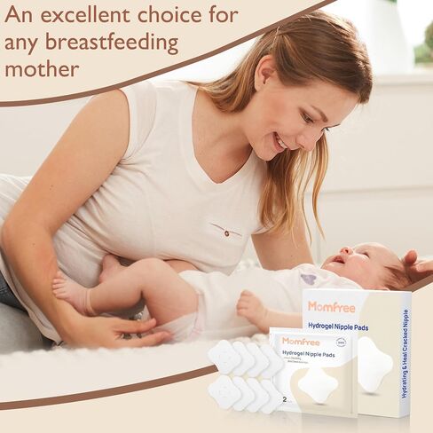 Hydrogel Nipple Gel Pads for Breastfeeding: Soothing Nursing Pads Reusable Instant Cooling Relief | Promotes Healing Irritated Nipples - 6Packs in Saudi Arabia