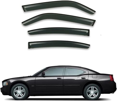 Window Visors Compatible with 2004-2012 Chevy Colorado/GMC Canyon Crew Cab Wind Deflectors Sun Rain Guards 4pcs 94133 in Kuwait