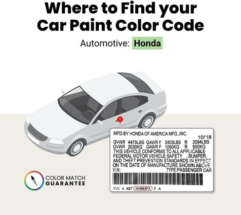 TouchupDirect NH -689M Billet Silver Metallic متوافق مع Honda Access Match Touch Up Paint - حزمة أساسية in Kuwait