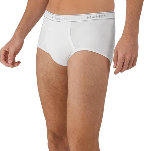 حزمة Hanes Men's Pack ، ملخصات القطن ، ملابس داخلية رطوبة ، تنفس ، أبيض ، 6 عبوات in Saudi Arabia
