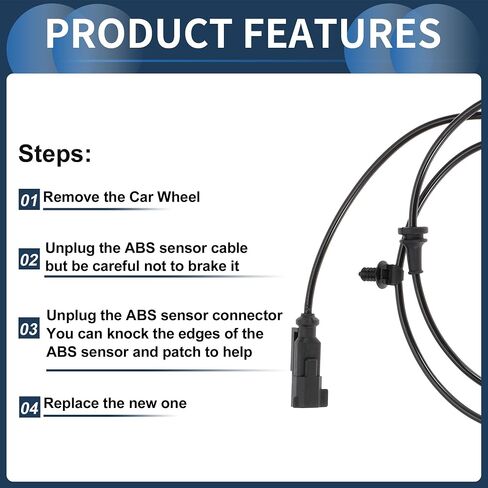 ABS Wheel Speed Sensor Front Left Right ABS Sensor Anti-lock Braking System Sensor No.DG1Z2C204A for Ford Taurus 2013-2019 in Saudi Arabia