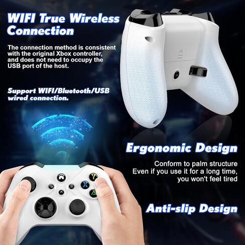 Wireless Controller for Xbox One, Xbox Series X/S, Xbox One X/S, PC, with Dual Vibration/6-Axis Motion Control/3.5mm Audio Jack/Multi Touch Pad/Programming with Turbo Macro Function Grey in Saudi Arabia