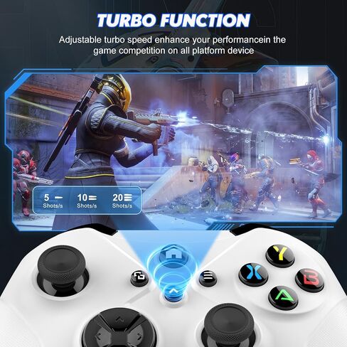 Wireless Controller for Xbox One, Xbox Series X/S, Xbox One X/S, PC, with Dual Vibration/6-Axis Motion Control/3.5mm Audio Jack/Multi Touch Pad/Programming with Turbo Macro Function Grey in Saudi Arabia