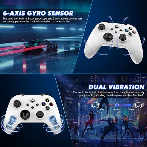 Wireless Controller for Xbox One, Xbox Series X/S, Xbox One X/S, PC, with Dual Vibration/6-Axis Motion Control/3.5mm Audio Jack/Multi Touch Pad/Programming with Turbo Macro Function Grey in Saudi Arabia