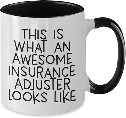 Funny Gifts for Insurance Adjuster Men, This Is What An Awesome Insurance Adjuster Looks Like, Christmas Unique Gifts, Two Tone Coffee Mug in Saudi Arabia
