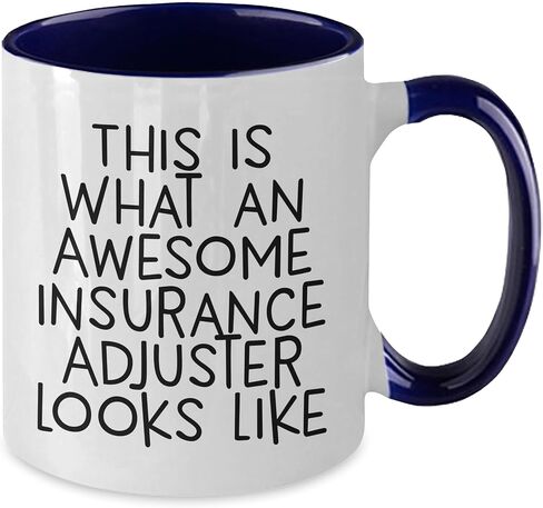 Funny Gifts for Insurance Adjuster Men, This Is What An Awesome Insurance Adjuster Looks Like, Christmas Unique Gifts, Two Tone Coffee Mug in Saudi Arabia