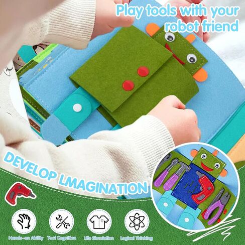 Montessori Farm Busy Book for Toddlers,Montessori Toy for 3 4 5 Years Old Boy Girl-Busy Quiet Book with Life Skills,Color Sorting,Counting Number for Autism Sensory Toy,Toddler Toy for Airplane Travel in Saudi Arabia