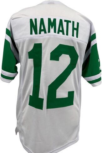 Joe Namath Jersey White New York | أحجام للجنسين للبالغين S-5XL غير موقعة مخصصة مخيط مخيط in Kuwait