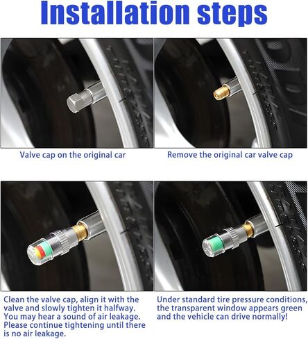 2.4BAR 35PSI CAR CAR TYRE LUSP LUSP STROWAL CAPS ، 4PCS CORPLE STEM COVER SESTOR SESTOR ، 3 Color Eye Auto STEM STEN in Kuwait