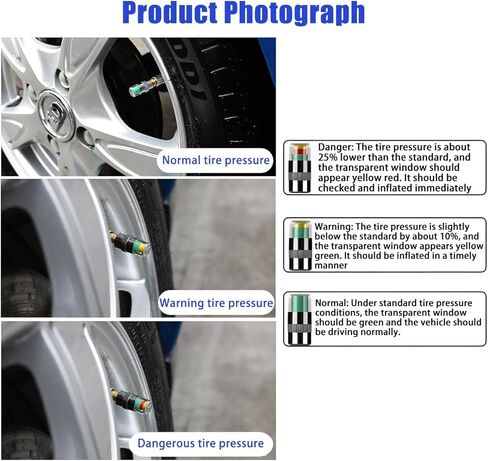 2.4BAR 35PSI CAR CAR TYRE LUSP LUSP STROWAL CAPS ، 4PCS CORPLE STEM COVER SESTOR SESTOR ، 3 Color Eye Auto STEM STEN in Kuwait