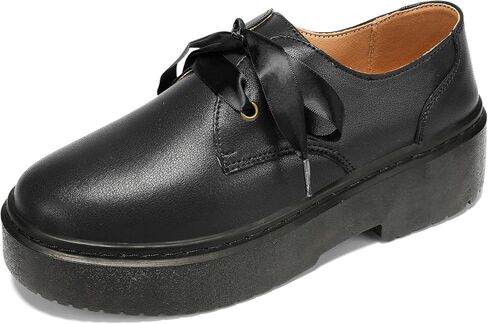 BEAUSEEN Women's Leather Platform Loafers - Slip On Walking Shoes Lightweight Thick Sole with Arch Support | Retro Comfort Fit in Saudi Arabia