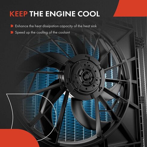 A-Premium Engine Radiator Cooling Fan Assembly Compatible with Select Toyota Models - Prius C 2015 2016 2017 2018 2019 - Replace# 1671121160, 8925712020 in Saudi Arabia