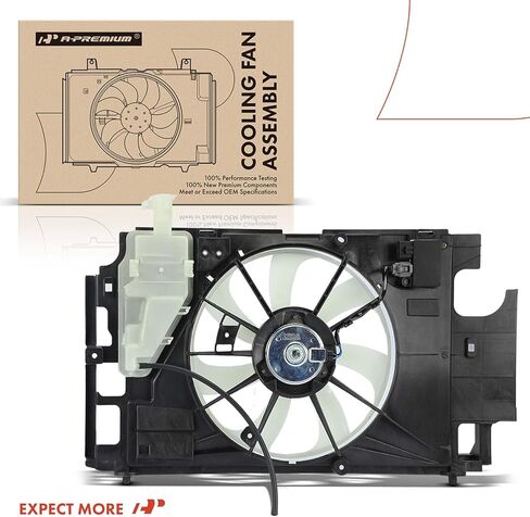 A-Premium Engine Radiator Cooling Fan Assembly Compatible with Select Toyota Models - Prius C 2015 2016 2017 2018 2019 - Replace# 1671121160, 8925712020 in Saudi Arabia