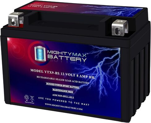Mighty Max Battery YTX9-BS SLA Battery for Honda TRX 400 700 EX 400EX Sportrax Fourtrax Brand Product in Saudi Arabia