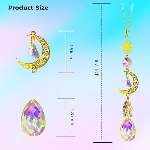 ملحقات سيارة Crystal Sun الخلفية للسيارات ، بلينغ إطلالة خلفية مرآة داخلية للنساء الرجال ، ديكور سيارة لطيف معلقة ، يعكس الضوء والطاقة النابضة بالحياة in Kuwait