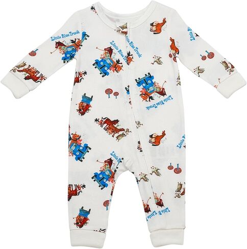 Baby Starters The Very Hungry Caterpillar One Piece Zippered Coverall Pajamas (Cotton, White and Red, 12M) in Saudi Arabia