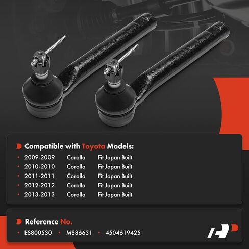 A-Premium 2 x Front Outer Tie Rod Ends, Compatible with Toyota Corolla 2009 2010 2011 2012 2013 in Saudi Arabia