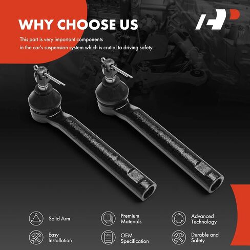 A-Premium 2 x Front Outer Tie Rod Ends, Compatible with Toyota Corolla 2009 2010 2011 2012 2013 in Saudi Arabia