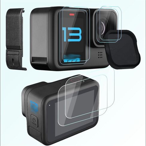 واقي شاشة ينطبق على Gopro Hero 13 Hero13 أسود [6 عبوات] زجاج مقوى لهاتف Go pro Hero 13 سهل التركيب in Saudi Arabia