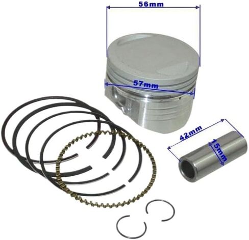 150cc Piston Kit 56mm With 15mm Pin For Compatible KLX CRF50 Pit Dirt Bikes in Saudi Arabia