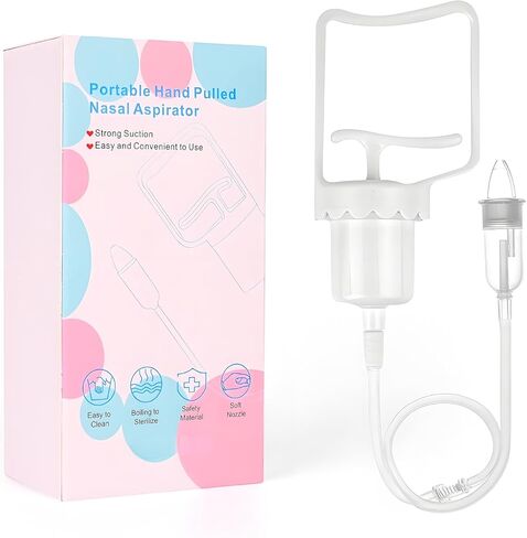 Baby Nasal Aspirator with 24 Filters , Baby Nose Sucker for Toddler, Sealed Design & Soft Silicone Tip, BPA-Free in Saudi Arabia