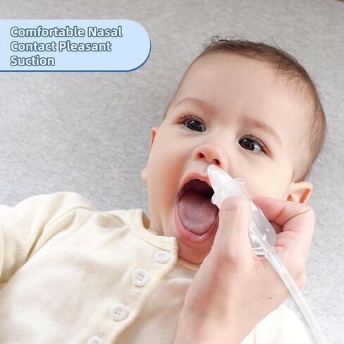 Baby Nasal Aspirator with 24 Filters , Baby Nose Sucker for Toddler, Sealed Design & Soft Silicone Tip, BPA-Free in Saudi Arabia