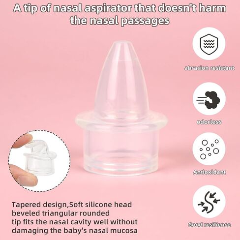 Baby Nasal Aspirator with 24 Filters , Baby Nose Sucker for Toddler, Sealed Design & Soft Silicone Tip, BPA-Free in Saudi Arabia