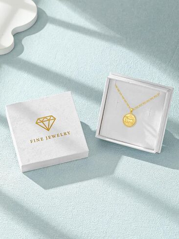 Gold Zodiac Necklace For Women 925 Sterling Silver Pendant Necklace Gift For Christmas Valentine's Day Mother's Day in Saudi Arabia