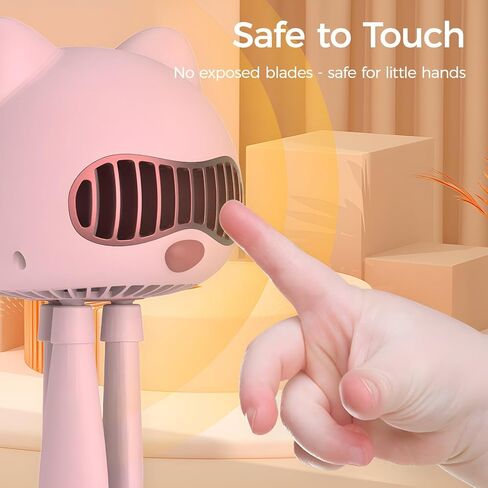 F08 Stroller Fan,HandheldFan,TableFan Powerful,2000mAh Battery USB Rechargeable,Non-touch Design,Aroma Fan,for Women/Family (Pink) in Saudi Arabia