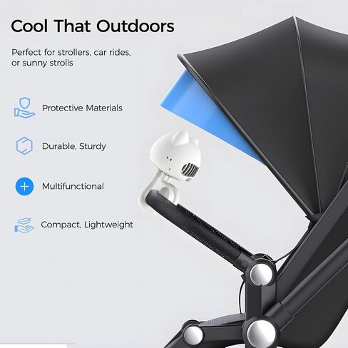 F08 Stroller Fan,HandheldFan,TableFan Powerful,2000mAh Battery USB Rechargeable,Non-touch Design,Aroma Fan,for Women/Family (Pink) in Saudi Arabia