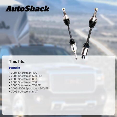 AutoShack Front CV Axle Shaft Assembly Set of 2 Replacement for 2005 Polaris Sportsman 400 2005 Polaris Sportsman 500 HO 2005 Polaris Sportsman 600 Driver and Passenger Side ADSKPOL8009PR in Saudi Arabia