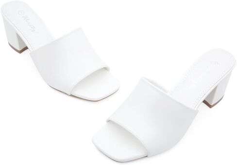 حذاء نسائي من Herstyle بكعب منخفض وكعب مكتنز وشرائح مفتوحة عند الأصابع وشريط واحد سهل الارتداء بكعب أسود وأزرق وأحمر للحفلات الراقصة وحفلات الزفاف والعطلات in Kuwait