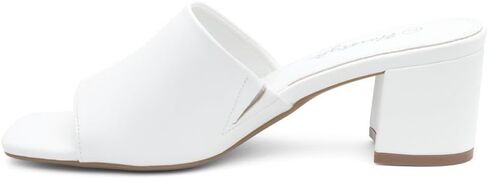 حذاء نسائي من Herstyle بكعب منخفض وكعب مكتنز وشرائح مفتوحة عند الأصابع وشريط واحد سهل الارتداء بكعب أسود وأزرق وأحمر للحفلات الراقصة وحفلات الزفاف والعطلات in Kuwait