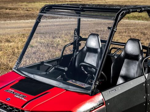 SuperAtv كامل الزجاج الأمامي لعام 2018+ Polaris Ranger 150 Youth | 1/4 بوصة البولي الكربوني - 250x أقوى من الزجاج in Saudi Arabia