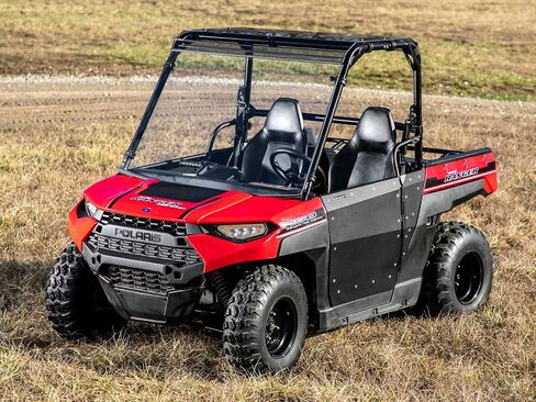 SuperAtv كامل الزجاج الأمامي لعام 2018+ Polaris Ranger 150 Youth | 1/4 بوصة البولي الكربوني - 250x أقوى من الزجاج in Saudi Arabia