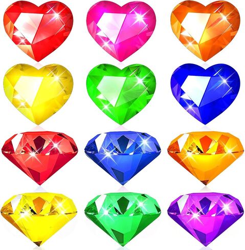 Marforever 25 pcs ألعاب حمام السباحة للأحجار الكريمة ، أحواض تجمع كبيرة ملونة ، Gems Pirate Treasure Diving Gems Diamond Pool Toys Toys Underwater Onderwater For Summer Swimming Gift Boys Girls Girl Game Game Award in Kuwait
